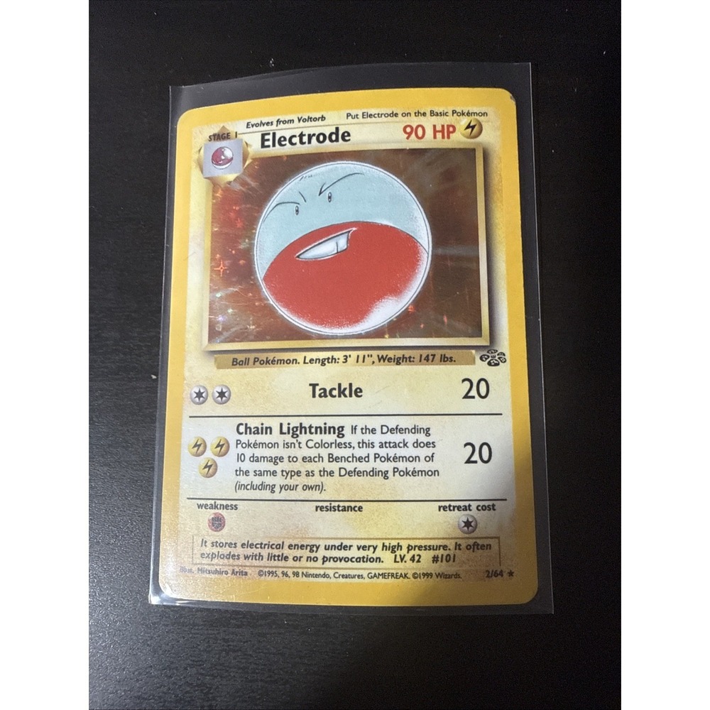 Pokemon Card - Electrode Jungle 2/64 Holo Unlimited Holo Rare